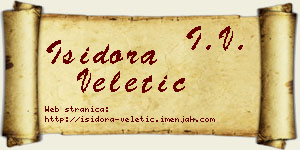 Isidora Veletić vizit kartica